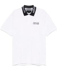 Versace Jeans Couture - Logobrush-Collar Polo Shirt - Lyst