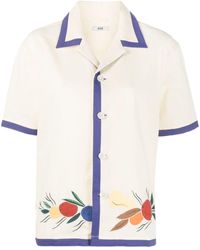 Bode - Appliqué-detail Linen-cotton Shirt - Lyst