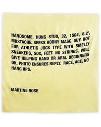 Martine Rose - Schal Mit Logo - Lyst