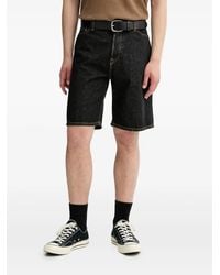 Samsøe & Samsøe - Contrast-Stitch Denim Shorts - Lyst