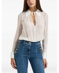 Elisabetta Franchi - Blouse À Breloque Logo - Lyst