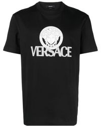 Versace - | T-shirt con logo | male | NERO | L - Lyst