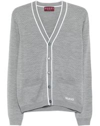 Gucci - Wool V-Necked Cardigan - Lyst