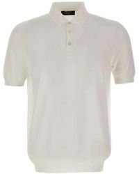 Gran Sasso - Short-Sleeve Cotton Polo Shirt - Lyst