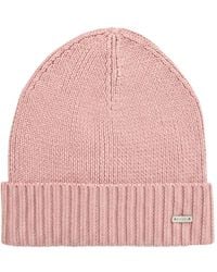 Geox - Ribbed Logo Beanie Hat - Lyst