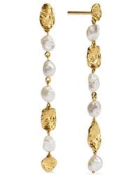 Monica Vinader - Capri Pearl Drop Earrings - Lyst