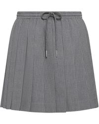 Thom Browne - Drawstring Pleated Mini Skirt - Lyst