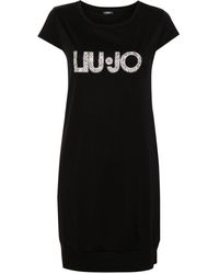 Liu Jo - T-Shirtkleid mit Logo-Print - Lyst