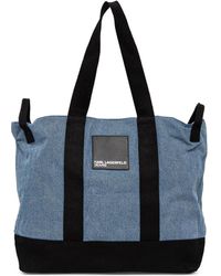 Karl Lagerfeld - Logo-Patch Shoulder Bag - Lyst