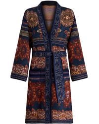 Etro - Paisley-Print Belted Trench Coat - Lyst