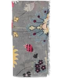 Mouleta - Floral-Print Frayed Scarf - Lyst