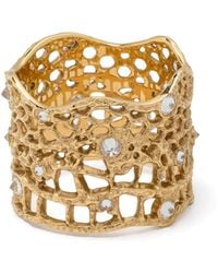 Aurelie Bidermann - 18Kt Vintage Lace Diamonds Ring - Lyst