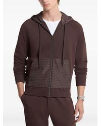 Michael Kors - Logo-Print Zip-Up Hoodie - Lyst