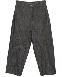 House of Errors - Eye-Patchwork Wide-Leg Jeans - Lyst