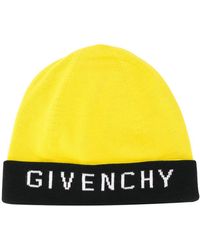 Givenchy Beanie in Colour-Block-Optik - Gelb