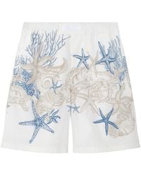 Versace - Shorts con stampa Barocco Sea - Lyst