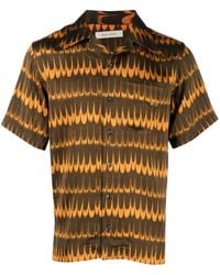 Wales Bonner - Geometric-print Short-sleeve Shirt - Lyst