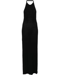 Saint Laurent - Maxi-jurk Met Halternek - Lyst