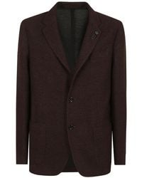 Lardini - Flower-Detail Wool Blazer - Lyst