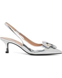 Love Moschino - Bow-Detail Slingback Pumps - Lyst