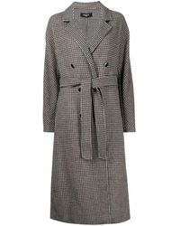 Paule Ka - Houndstooth Double-breasted Coat - Lyst