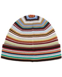 Paul Smith - Patterned Intarsia-Knit Virgin-Wool Beanie - Lyst