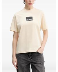 KARL LAGERFELD - Logo-Print Crew-Neck T-Shirt - Lyst