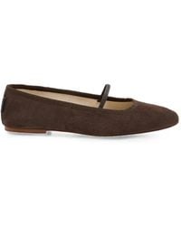 A.P.C. - Swan Suede Ballet Flats - Lyst