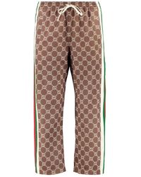 Gucci - Interlocking G Cropped Track Pants - Lyst