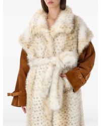 DUCIE - Harper Faux-Fur Panel Coat - Lyst