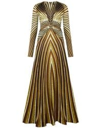 Roberto Cavalli - Extra-Long Dress With Iside Print - Lyst