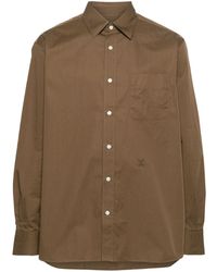 Closed - Logo-embroidered Cotton Shirt - Lyst