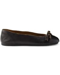 Prada - Bow-Detail Ballet Flats - Lyst