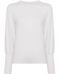 N.Peal Cashmere - Crew-neck Puff-sleeve Jumper - Lyst