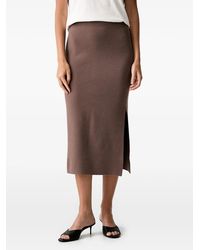 Joseph Ribkoff - Side-Slit Straight Midi Skirt - Lyst
