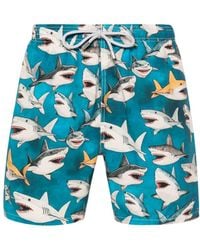 Mc2 Saint Barth - X Rick Dick Gustavia Sharks Swim Shorts - Lyst