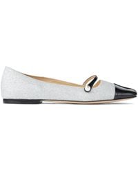 Jimmy Choo - Elisa Leather Ballerina Shoes - Lyst