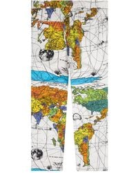 SAINT Mxxxxxx - X Dr. Woo World Map Printed Trousers - Lyst