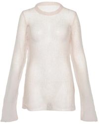 Yohji Yamamoto - Open-Knit Long-Sleeve Sweater - Lyst