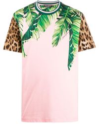 Dolce & Gabbana T-shirt Met Print - Roze