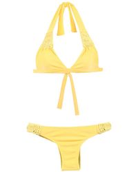 Amir Slama - Textured Triangle Top Bikini Set - Lyst