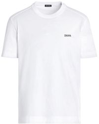 Zegna - T-shirt Met Geborduurd Logo - Lyst