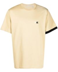 Helmut Lang - Slant Logo Crew Neck T-Shirt - Lyst