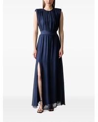 Haveone - Gathered Side-Slit Maxi Dress - Lyst