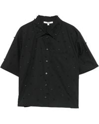 Maje - Bead-Embellished Short-Sleeve Shirt - Lyst