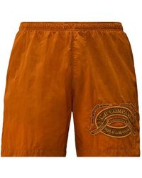 C.P. Company - Eco-Chrome-R Graphic Embroidery Swim Shorts - Lyst
