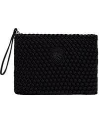Blauer - Woven Logo-Patch Clutch Bag - Lyst