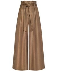 L'Agence - Lowen Belted Palazzo Pants - Lyst