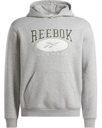 Reebok - Classics Archive Essentials Logo-Print Hoodie - Lyst