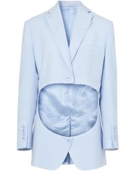 Burberry Cut-out Blazer - Blue